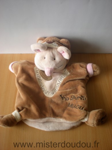 Doudou et compagnie Souris Marron ecru ma souris miaou - Très bon état