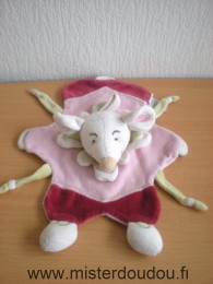 Souris Rose fushia vert blanc Doudou et compagnie
