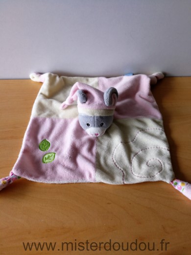 Gipsy Souris Rose ecru feuilles vertes - Bon état