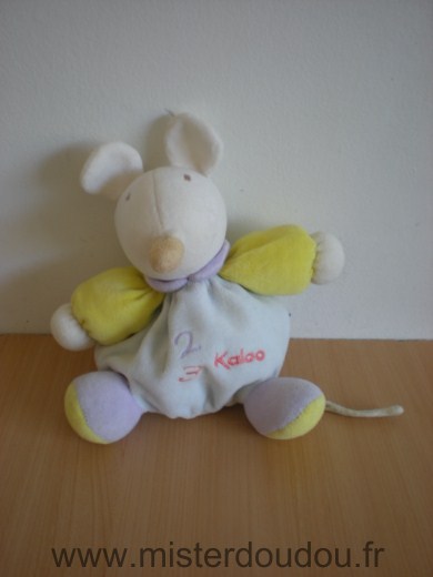 Kaloo Souris Vert bleu mauve 123 - Bon état