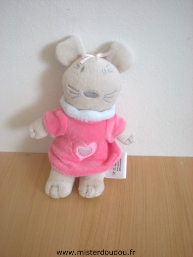 Souris Robe rose avec un coeur Les bebes d elysea