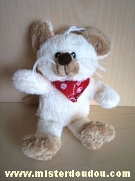 Souris Ecru bandana rouge Marque Inconnue
