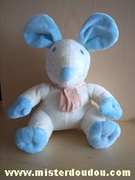 Maxita Souris Ecru bleu écharpe beige - Très bon état