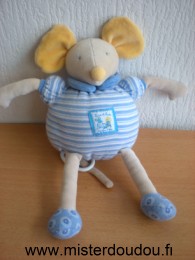 Moulin roty Souris Bleu jaune lise et lulu - Très bon état