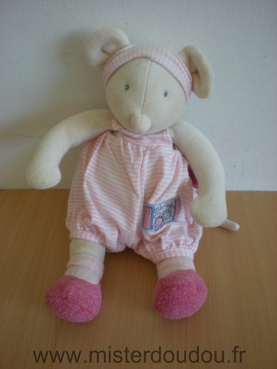 Moulin roty Souris Lila et patachon, rose - Très bon état