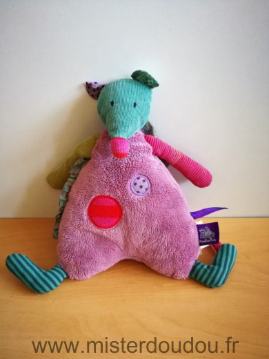 Moulin roty Souris Mauve rond rose les jolis pas beaux - Très bon état