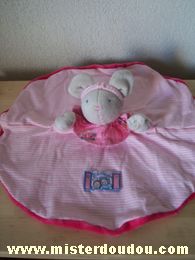 Souris Rayé rose blanc dessus fushia dessous Moulin roty