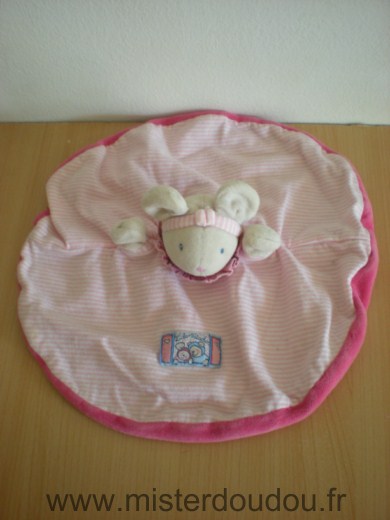 Souris Raye rose blanc lila et patachon Moulin roty