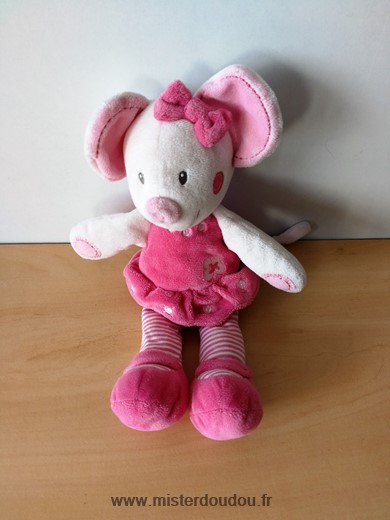 Nicotoy Souris Rose blanc - Très bon état