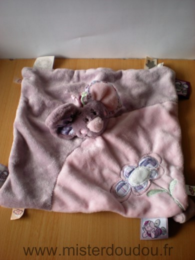 Noukie s Souris Nina tidou rose mauve fleur - Très bon état