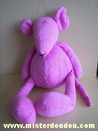Souris Rayé rose fushia Nounours