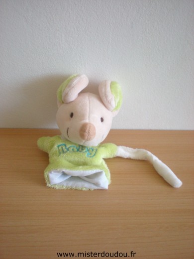 Playkids Souris Vert blanc brodé baby - Très bon état