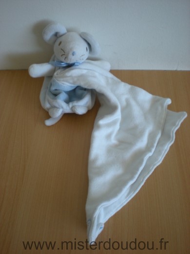 Souris Blanc bleu poche avec mouchoir blanc Sucre d orge