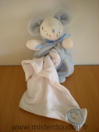 Sucre d orge Souris Blanc bleu poche avec mouchoir blanc - Très bon état