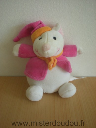 Tigex Souris Blanc rose orange - Très bon état