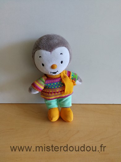 Jemini Tchoupi Pull multicolore echarpe orange - Très bon état