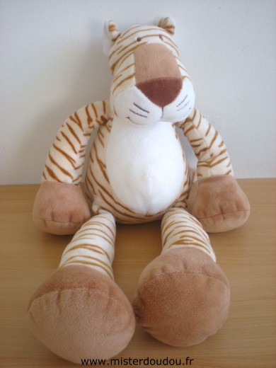Nicotoy Tigre Blanc jaune tigré marron - Très bon état