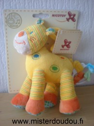 Nicotoy Tigre Jaune pattes rayées - Neuf