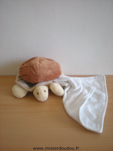 Nature et découvertes Tortue Marron mouchoir blanc - Très bon état