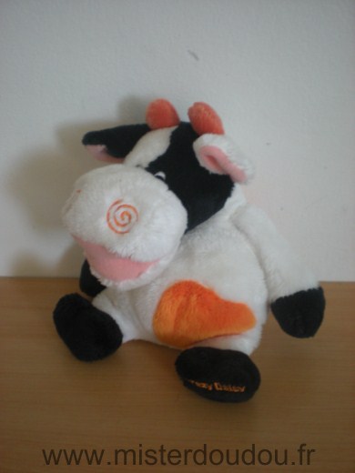 Anna club plush Vache Craisy daisy, blanc noir orange - Très bon état
