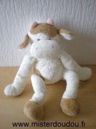 Baby nat Vache Ecru taches marrons cornes roses - Très bon état