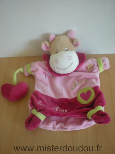 Vache Nina adore les calin rose avec coeur Baby nat