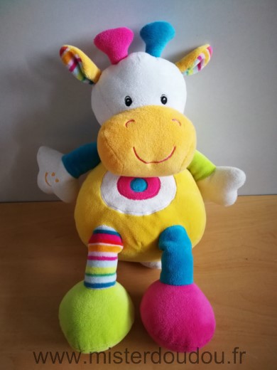 Baby sun Vache Jaune orange bleu rose - Très bon état
