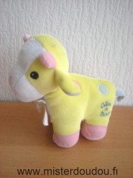 Calin et bisous Vache Jaune blanc rose bleu calin et bisous - Très bon état