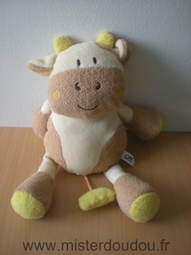 Credit agricole Vache Blanc marron - Très bon état