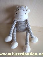 Kiabi baby Vache Rayé marron beige foulard jaune - Très bon état