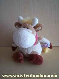 Nici Vache Beige taches marrons foulard rouge bordeau - Très bon état
