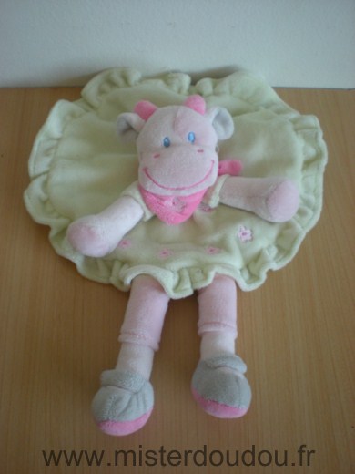 Vache Rose robe verte Nicotoy