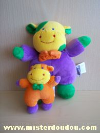 Nicotoy Vache Violet jaune vert et orange jaune - Très bon état
