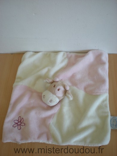 Noukie s Vache Rose ecru fleur lola - Bon état