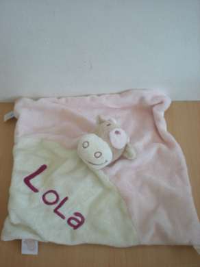 Noukie s Vache Rose ecru lola - Très bon état