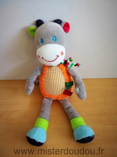 Vache Orange gris bleu Ouatoo
