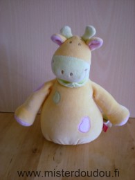 Vache Jaune vert rose foulard vert Tex