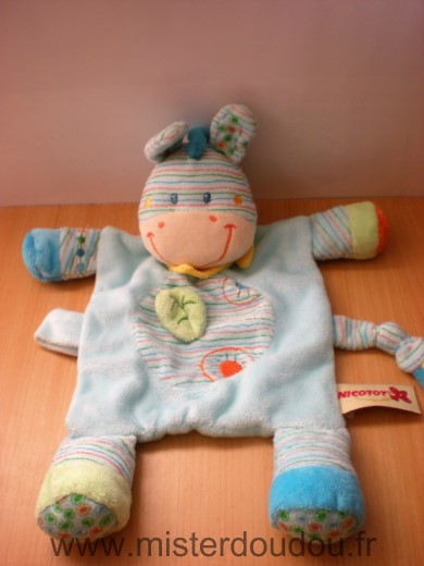 Kiabi baby Zébre Bleu rayures foulard jaune - Très bon état