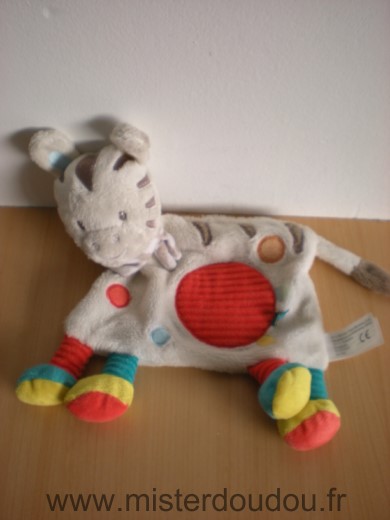 Nicotoy Zébre Blanc rond rouge - Très bon état