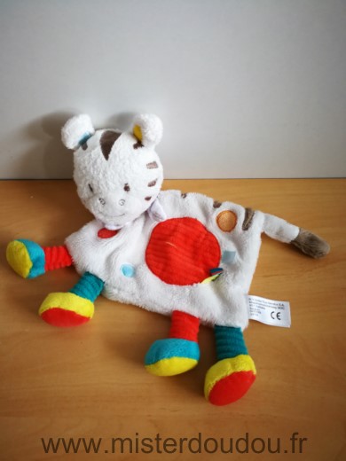 Nicotoy Zébre Blanc rond rouge - Très bon état
