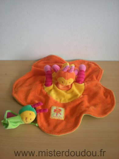 Doudou Abeille Moulin roty Louna orange vert 