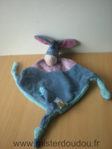 Doudou Ane Disney Bleu mauve et bleu clair dessous 