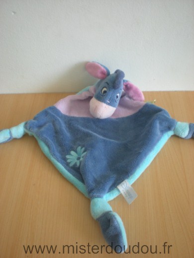 Doudou Ane Disney Bouriquet bleu mauve 