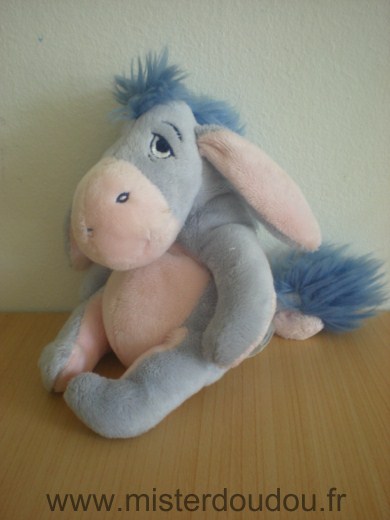 Doudou Ane Nicotoy Bourriquet disney rose bleu 