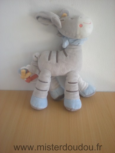 Doudou Ane Nicotoy Gris bleu 