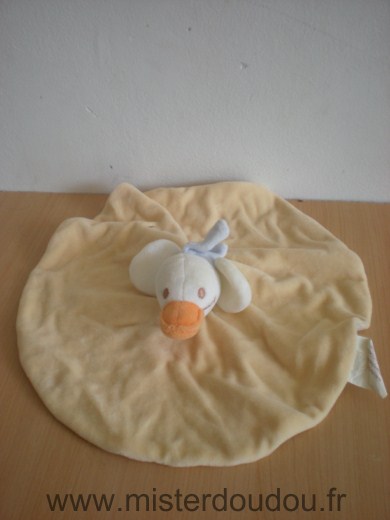 Doudou Canard Bengy Jaune blanc 