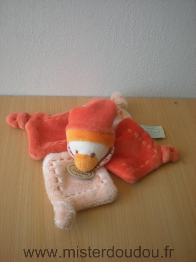 Doudou Canard Doudou et compagnie Rose orange 