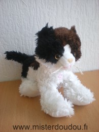 Doudou Chat Gipsy Blanc noir marron Fait 