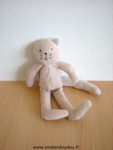 Doudou Chat Moulin roty Beige 