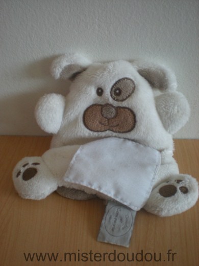 Doudou Chien Doudou et compagnie Ecru beige 